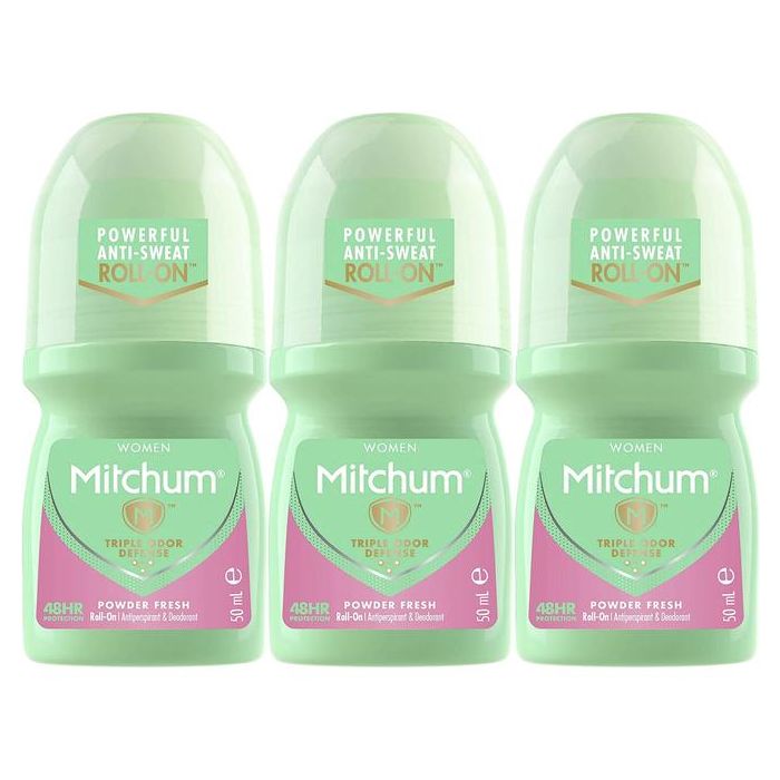 Mitchum Advanced Powder Fresh Roll-On 50ml - Pack of 3