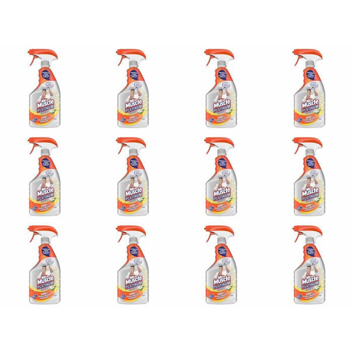 Mr Muscle Kitchen Cleaner Citrus Platinum Antibacterial Kitchen Spray 750ml - Pack of 12