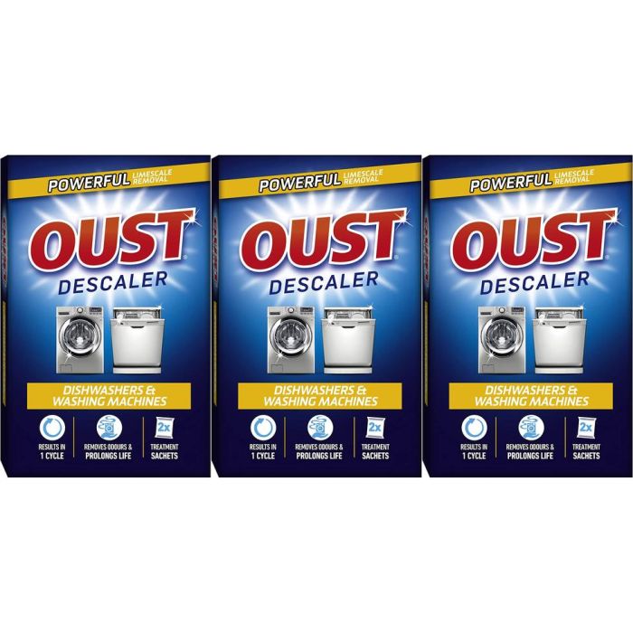 Oust Dishwasher & Washing Machine Descaler (2 Sachets) - Pack of 3
