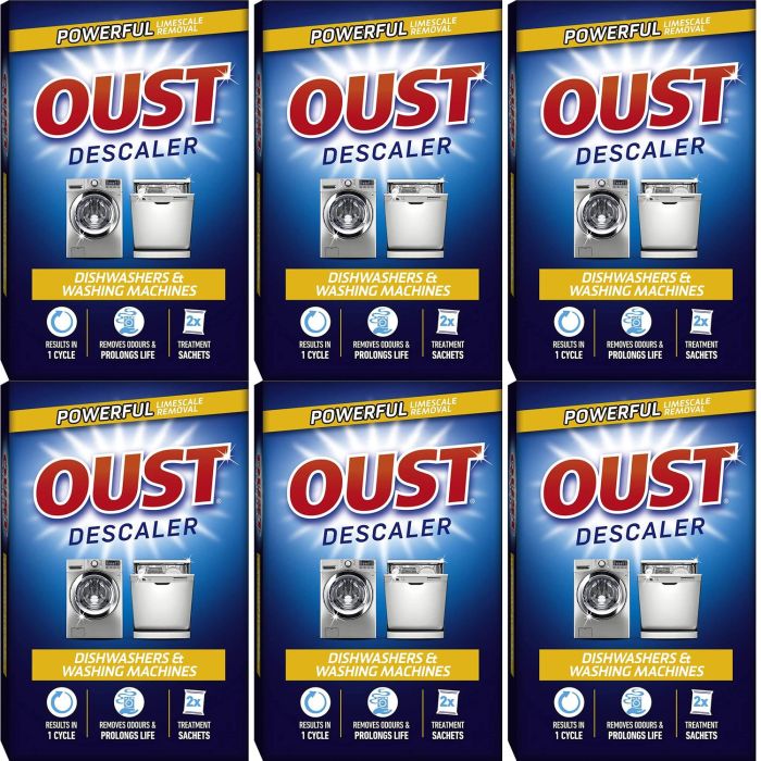 Oust Dishwasher & Washing Machine Descaler (2 Sachets) - Pack of 6