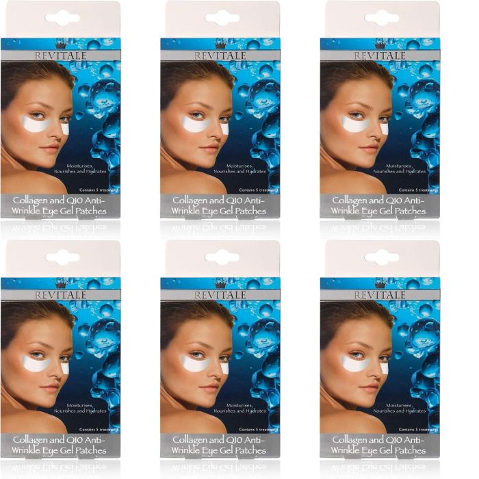 Revitale Collagen and Q10 Anti Wrinkle Eye Gel Patches - Pack of 6