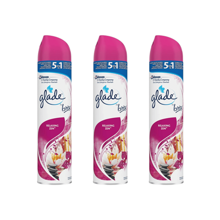 Glade Relaxing Zen aerosol room spray 300ml air freshener lotus flower and muguet
