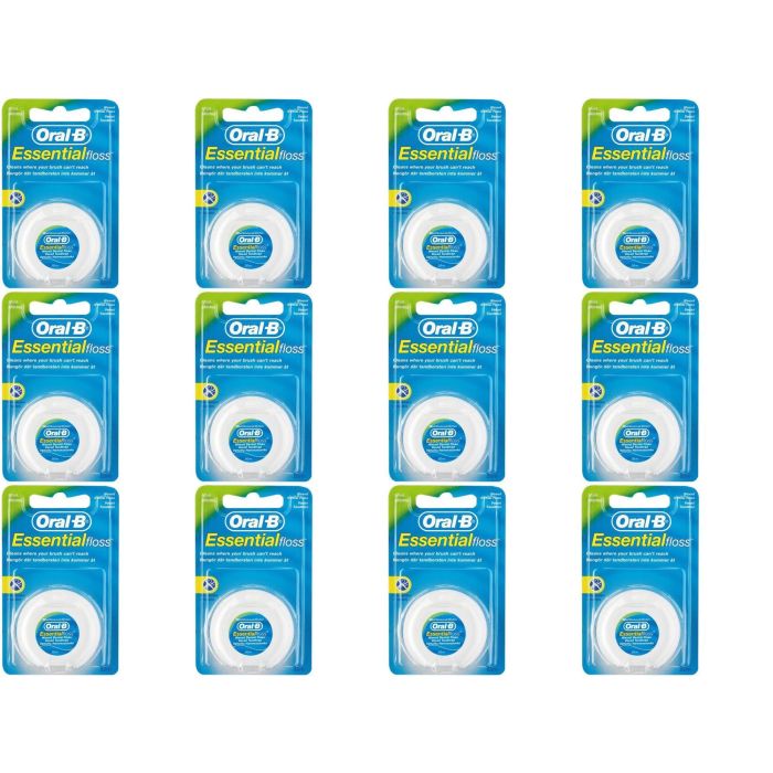 Oral B Essential Waxed Mint Floss 50m - Pack of 12