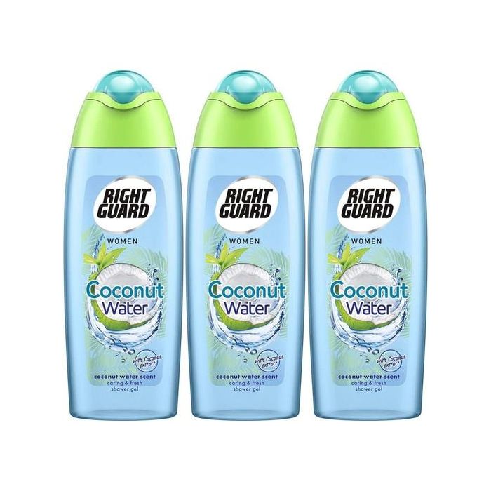 Right Guard Coconut Water Women Shower Gel 250ml - Pack of 3