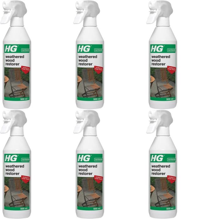 HG Weathered Wood Restorer 500ml Spray - Pack of 6