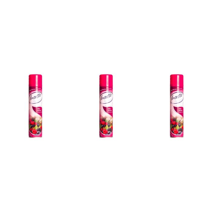 Insette Air Freshener Spray Wild Berries 300ml - Pack of 3