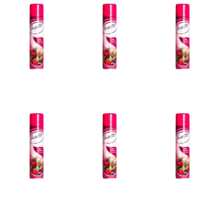 Insette Air Freshener Spray Wild Berries 300ml - Pack of 6