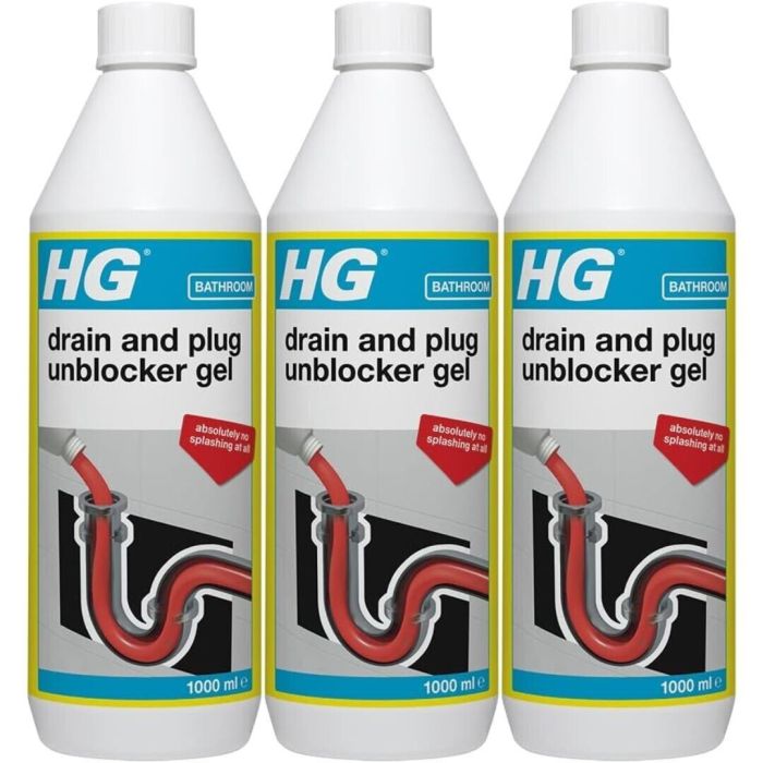 HG Drain & Plug Unblocker Gel 1L - Pack of 3