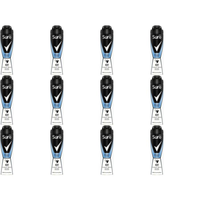 Sure Men Deodorant Invisible Ice 150ml - Pack of 12