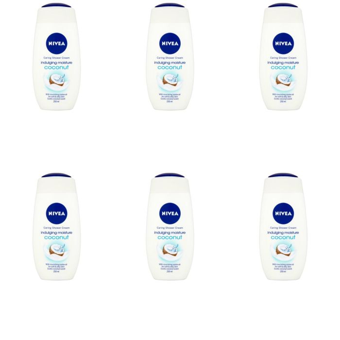 Nivea Shower Coconut Cream 250ml - Pack of 6