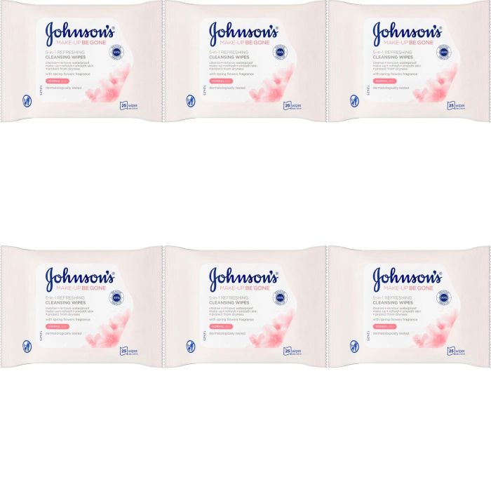 Johnsons Makeup Be Gone Refreshing Wipes 25's - Pack of 6