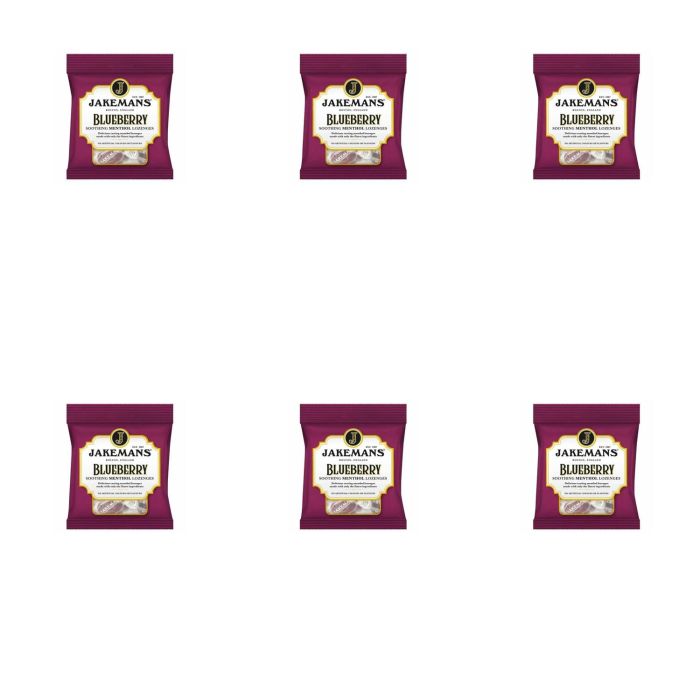 Jakemans Soothing Menthol Lozenges Blueberry 73g - Pack of 6