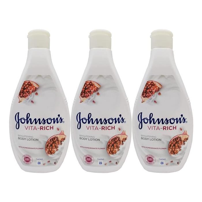 Johnsons Vita-Rich Brightening Body Lotion 400ml - Pack of 3