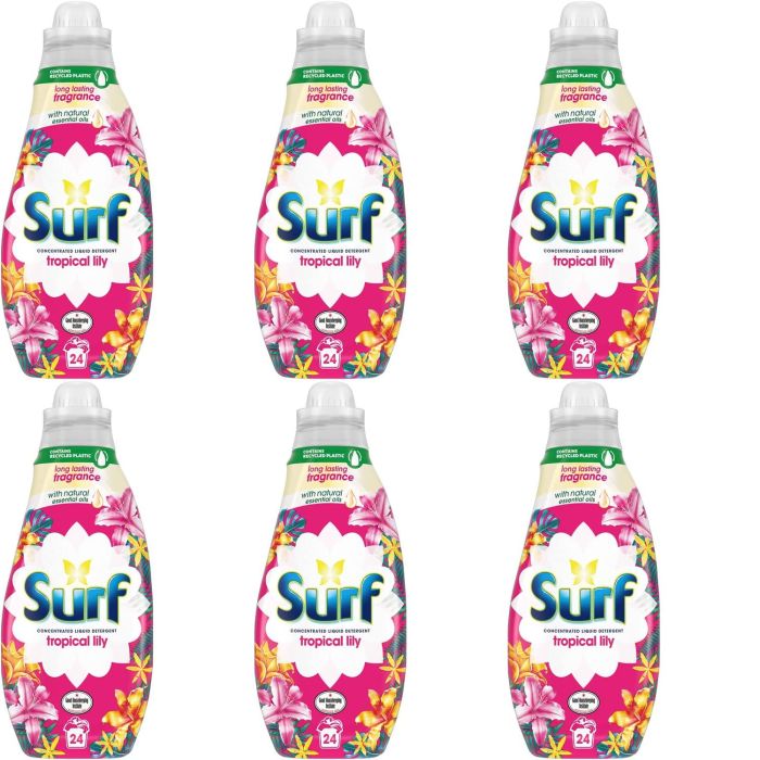Surf Tropical Lily Laundry Liquid 24 Washes 648ml - Pack of 6