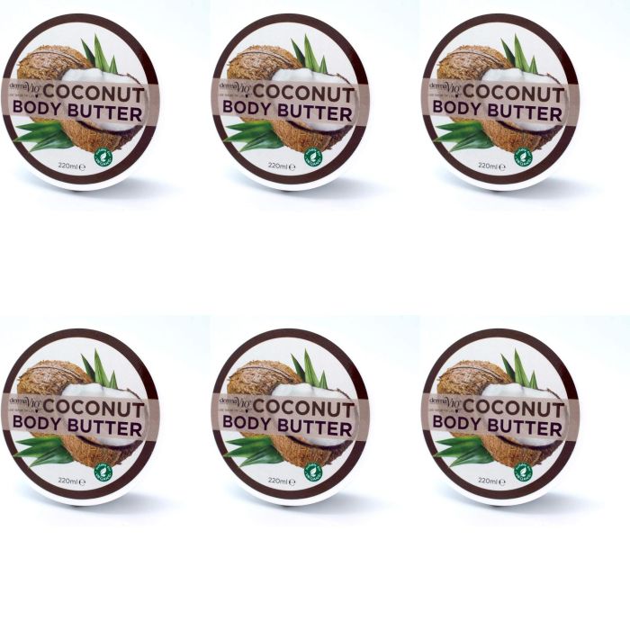 Derma V10 Coconut Body Butter Deep Moisturizing & Nourishment 220ml - Pack of 6