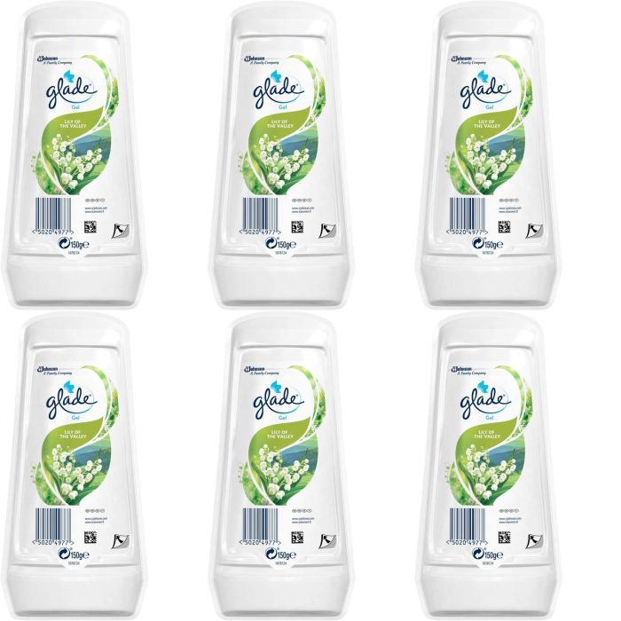 Glade Solid Gel Air Freshener Lily Of The Valley 150g - Pack of 6