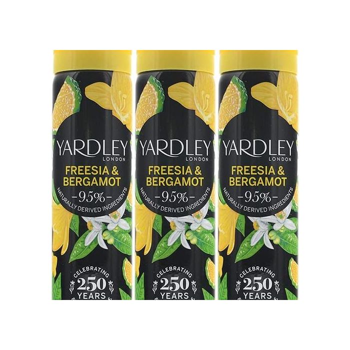 Yardley Body Spray Freesia 75ml - Pack of 3
