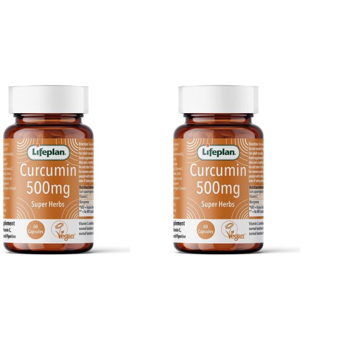 Lifeplan Super Herbs Curcumin 500 mg 60 Capsules - Pack of 2
