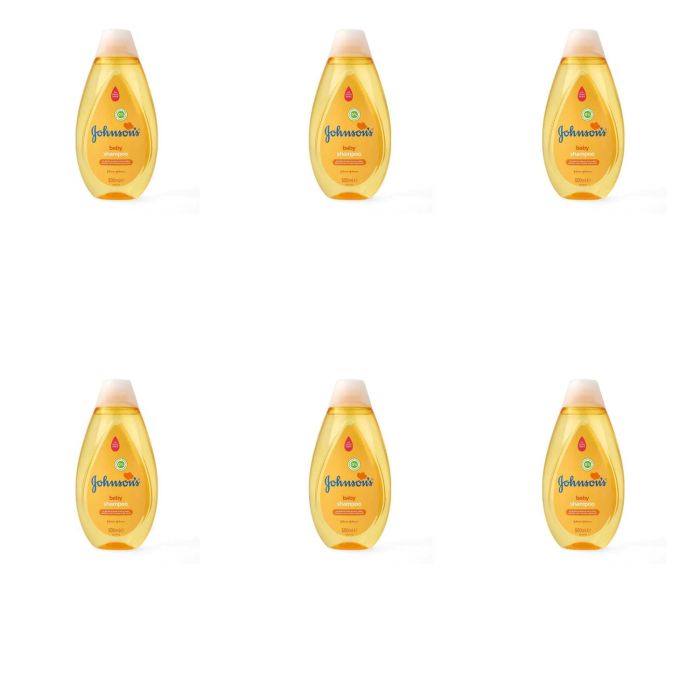 Johnson's Baby Bath 300ml hypoallergenic tear-free formula for newborn daily cleansingJohnson's Baby Shampoo 500ml bottle on a clean bathroom shelf
