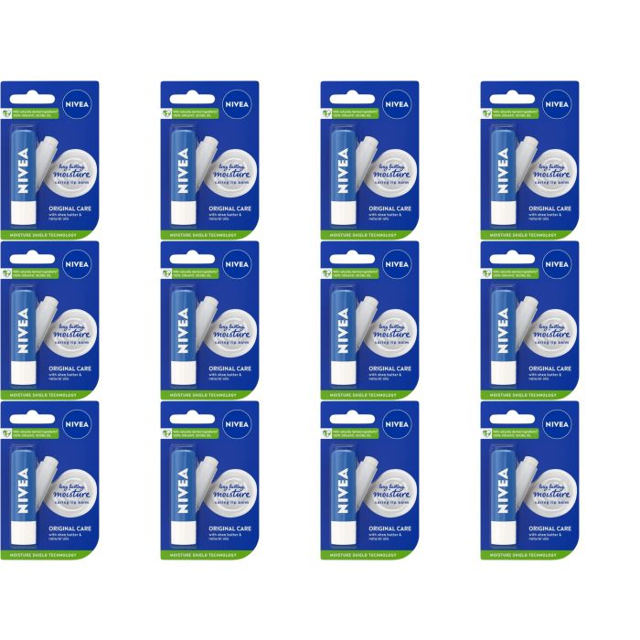 NIVEA Lip Balm Original Care 4.8g - Pack of 12