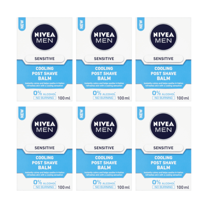 Nivea Men Post Shave Balm Cooling Sensitive 100ml - Pack of 6