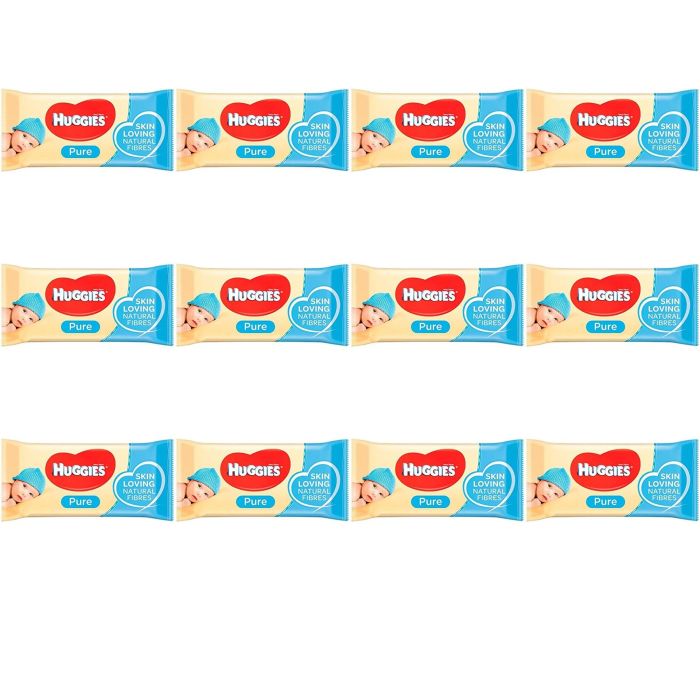 Huggies Pure Baby Wipes pack of 56 gentle wipes for newborn and sensitive skin
