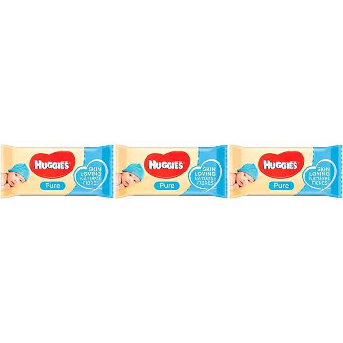 Huggies Pure Baby Wipes pack of 56 gentle wipes for newborn and sensitive skin
