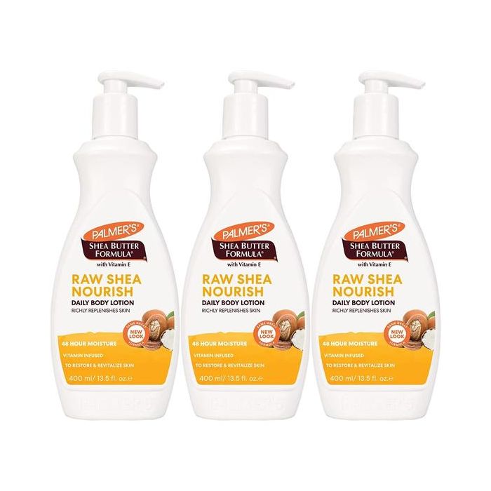 Palmers Shea Formula with Vitamin E Raw Shea Butter Pump lotion 400ml - Pack of 3
