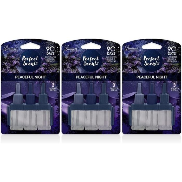 Perfect Scents Peaceful Night 3 Scents Air Freshener Refill 20ml on a white background
