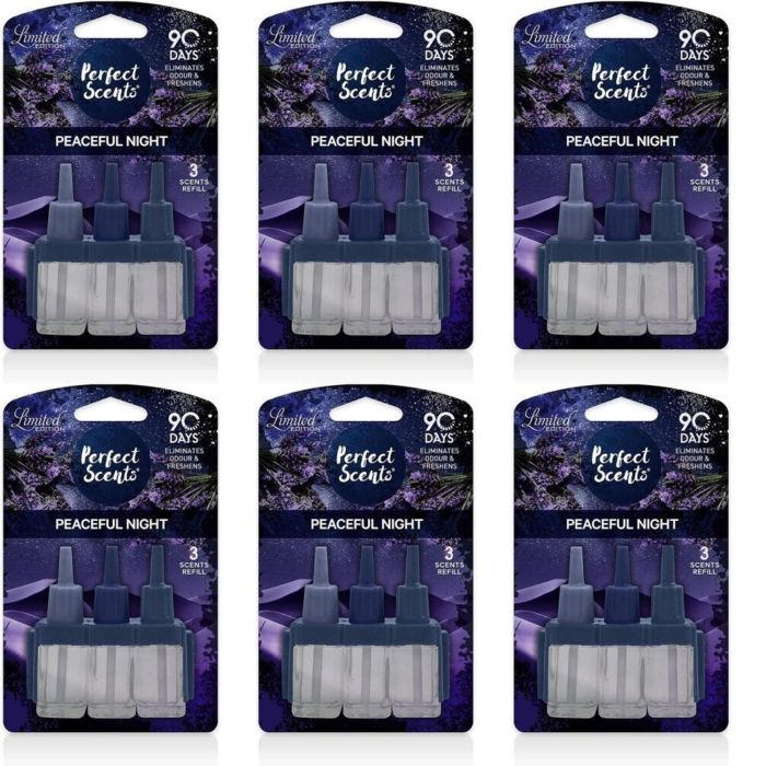 Perfect Scents Peaceful Night 3 Scents Air Freshener Refill 20ml on a white background
