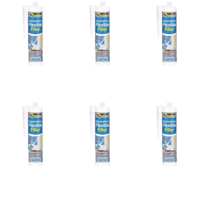 Everbuild Flexible Decorators Filler White 290ml - Pack of 6