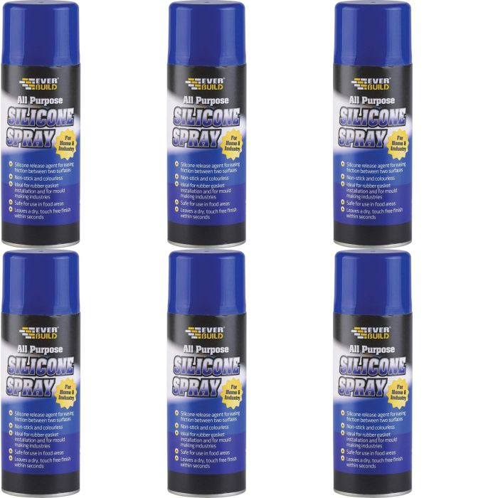 Everbuild All Purpose Silicone Spray 400ml - Pack of 6