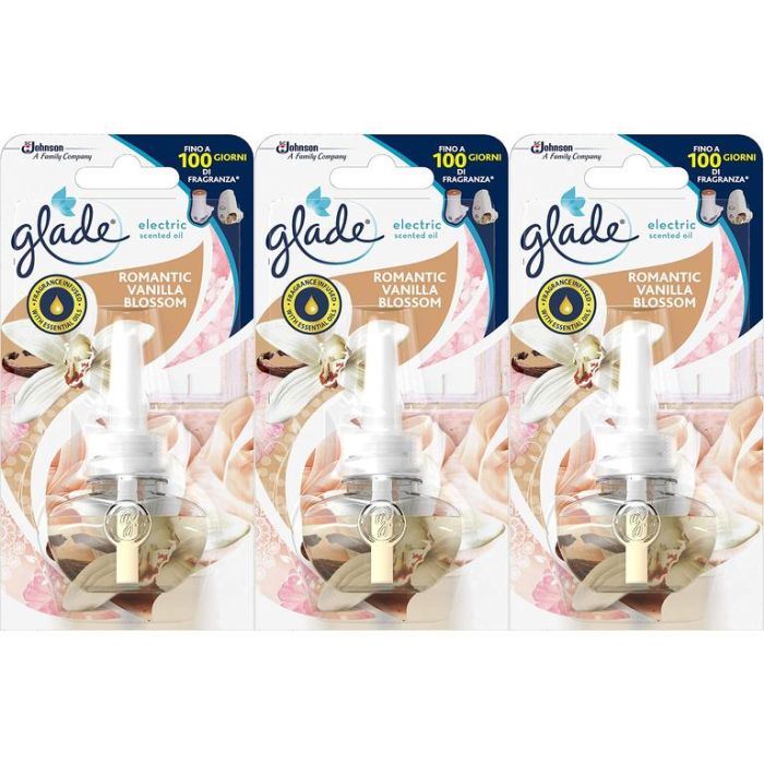 Glade Electric Plug In Scented Oil Refill Vanilla Blossom 20ml - Pack of 3