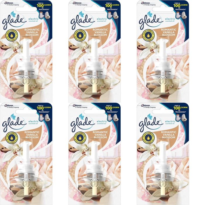 Glade Electric Plug In Scented Oil Refill Vanilla Blossom 20ml - Pack of 6