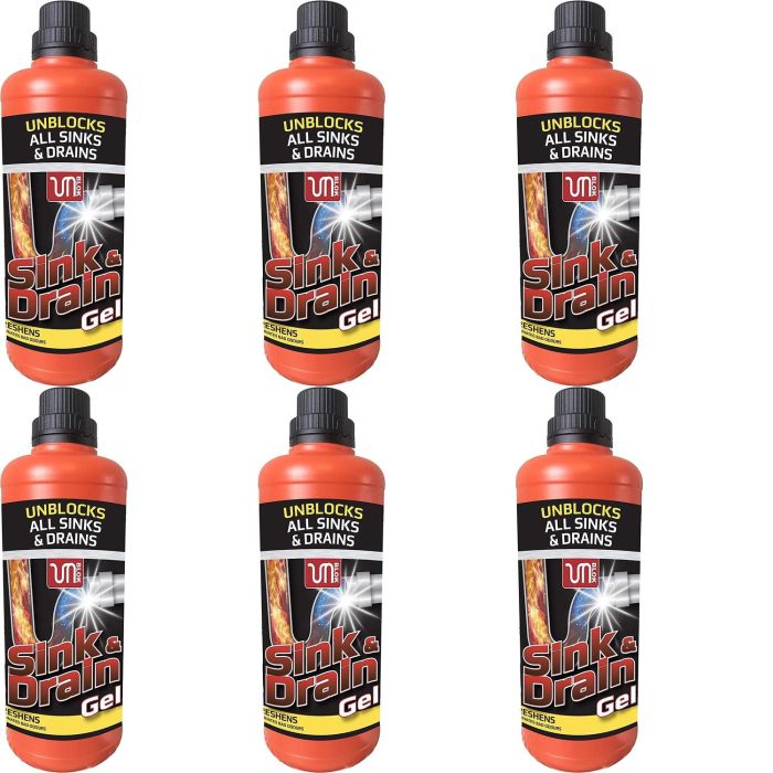 Homecare Essential Power Sink & Drain Unblocker Gel 1 Litre - Pack of 6