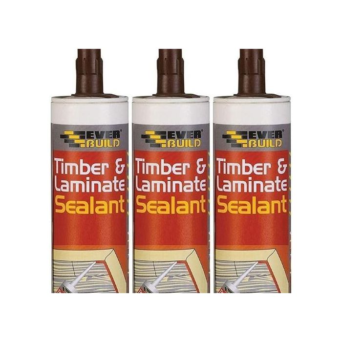Everbuild Timber & Laminate Sealant Oak 300ml - Pack of 3
