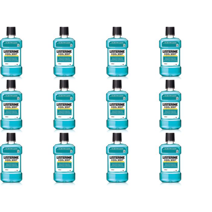 Listerine Antibacterial Mouthwash Coolmint 500ml - Pack of 12