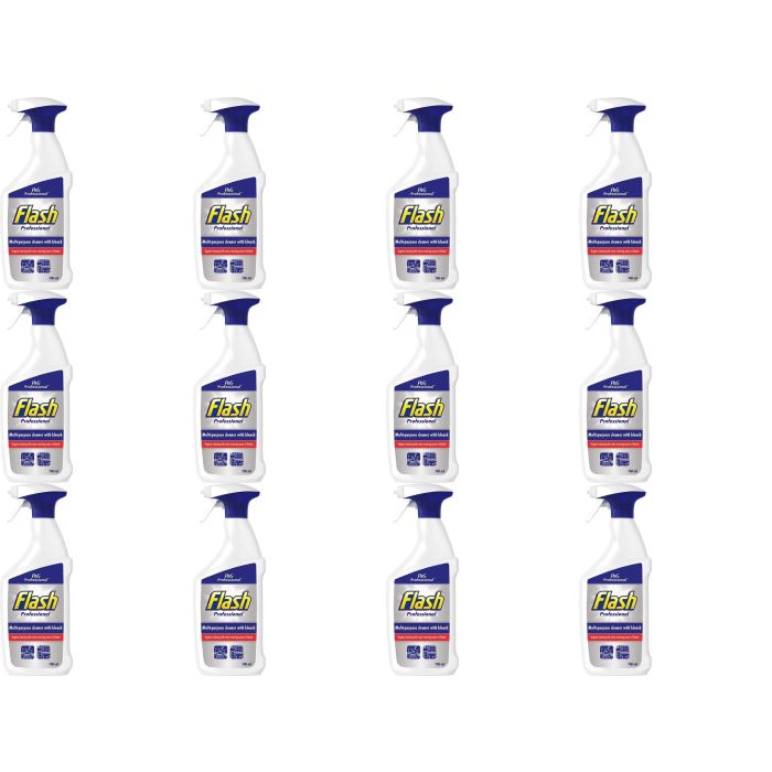 Flash Professional Multi-Purpose Cleaner with Bleach Spray 750ml - Pack of 12
