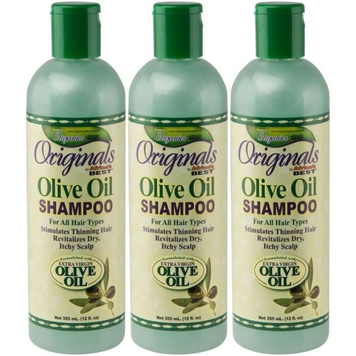 Originals by Africa's Best Extra Virgin Olive Oil Shampoo 355ml - Pack of 3