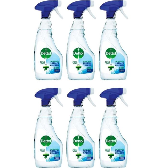 Dettol Surface Cleanser Antibacterial Spray 750ml - Pack of 6