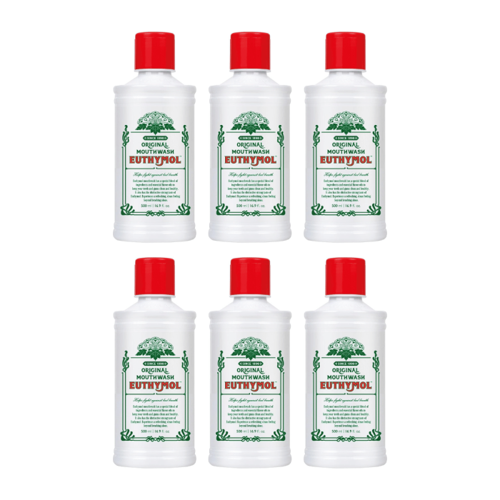 Euthymol Original Mouthwash 500ml - Pack of 6