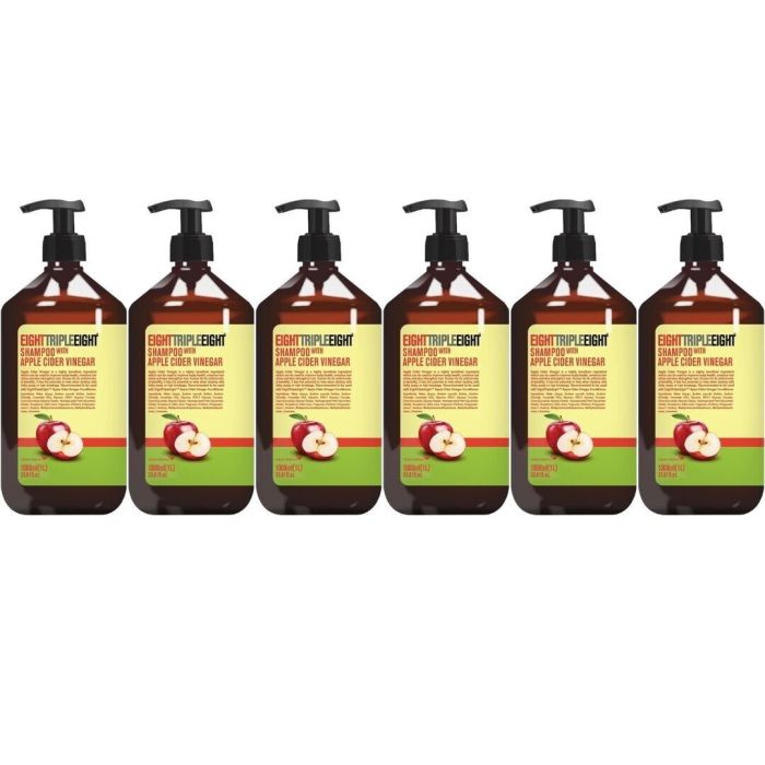 Eight Triple Eight Shampoo Apple Cider Vinegar 1L - Pack of 6