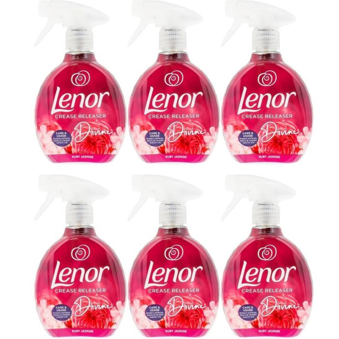 Lenor Crease Releaser Spray Divine Ruby Jasmine 500ml - Pack of 6