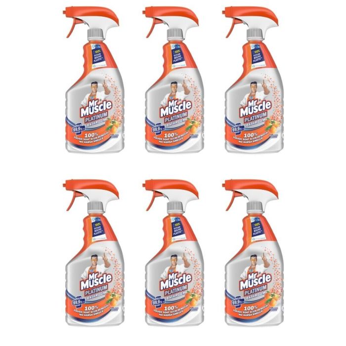 Mr Muscle Bathroom Cleaner Platinum Mandarin & Orange 750ml - Pack of 6