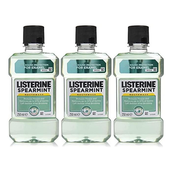 Listerine Spearmint Mouthwash 250ml - Pack of 3
