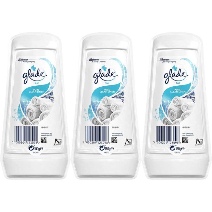 Glade Gel Air Freshener Clean Linen 150g - Pack of 3