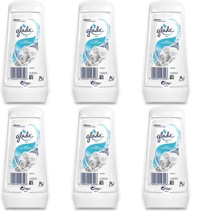Glade Gel Air Freshener Clean Linen 150g - Pack of 6