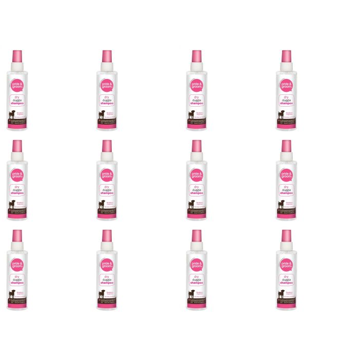 Pride & Groom Dry Doggie Shampoo Spray Raspberry 200ml - Pack of 12