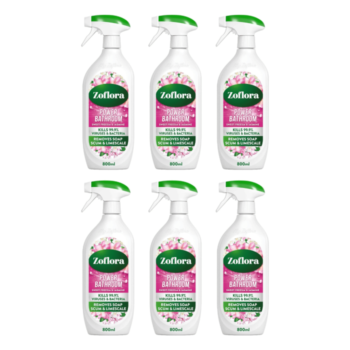 Zoflora Power Bathroom Cleaner Sweet Freesia & Jasmine Spray 800ml