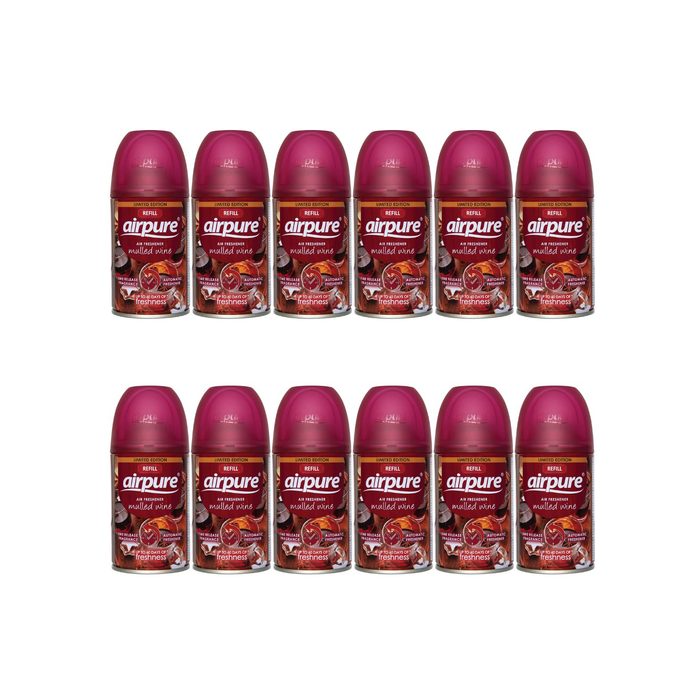 Airpure Automatic Air Freshener Refill Mulled Wine 250ml - Pack of 12